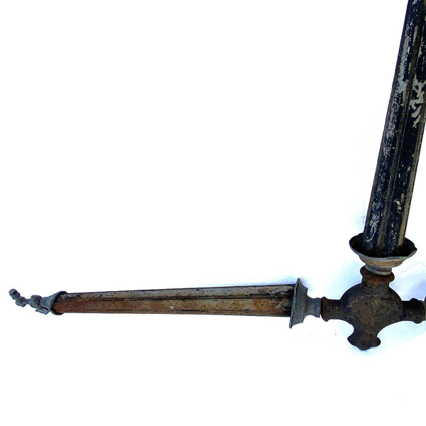Pair of American Colorado Victorian Zinc and Brass Gas Street Lights Components