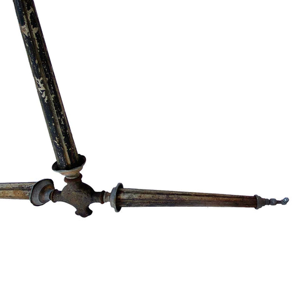 Pair of American Colorado Victorian Zinc and Brass Gas Street Lights Components