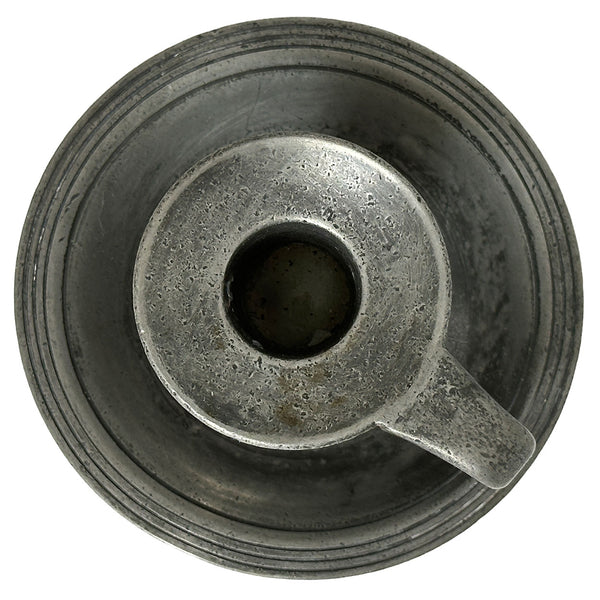 English Pewter Chamberstick Candle Holder