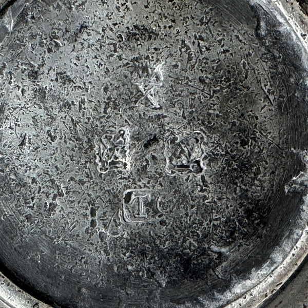 English Pewter Chamberstick Candle Holder