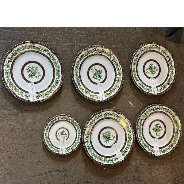 Lot 0471 | Samuel Alcock, Hicks, Meigh & Johnson, Puiforcat Porcelain Chene Royal Plates (8)