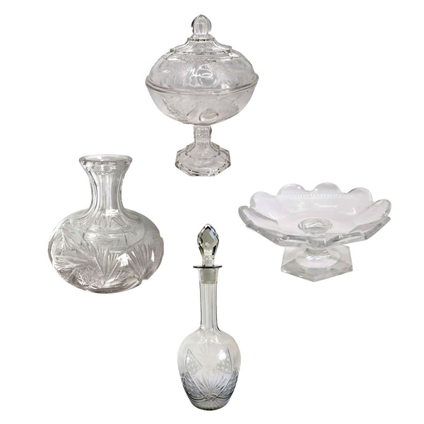 Lot 0392 | American/European Cut/Pressed Glass and Crystal Tableware (4 pieces)
