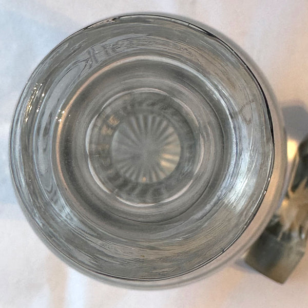 English Edwardian Cut Crystal Glass Decanter