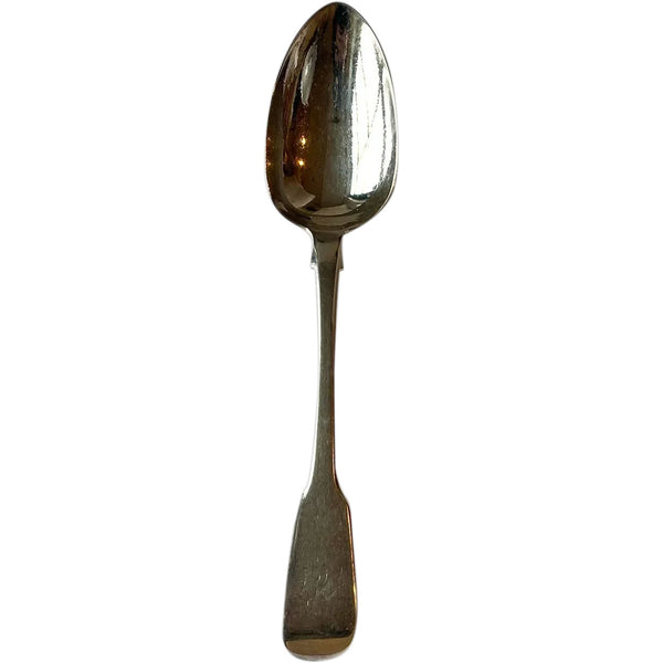 English Richard Poulden Georgian Sterling Silver Serving Spoon