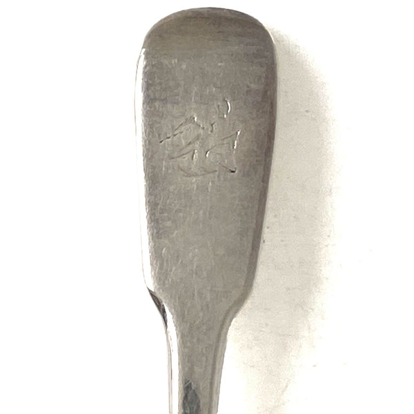 English Richard Poulden Georgian Sterling Silver Serving Spoon