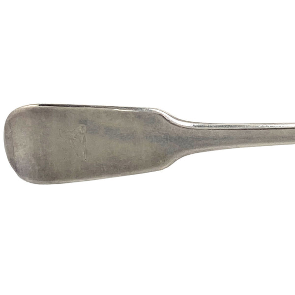 English George William Adams Sterling Silver Fiddle Pattern Stuffing Spoon