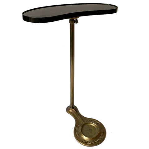 Argentine Chesham Brass and Mahogany Adjustable Drinks Side Table