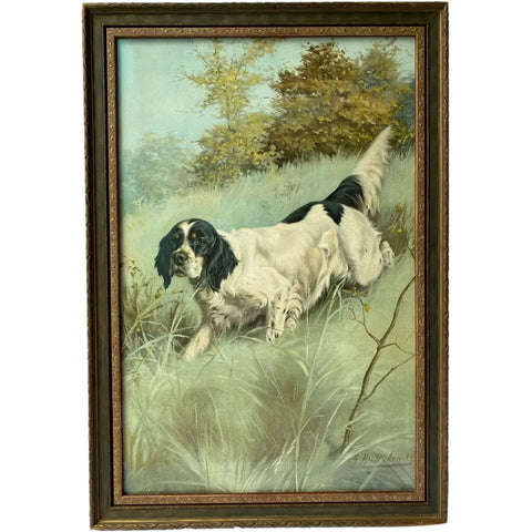 After GUSTAV MUSS-ARNOLT Chromolithograph Print on Paper, Setter Dog on Point