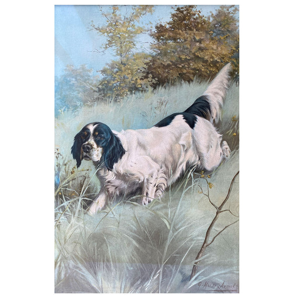 After GUSTAV MUSS-ARNOLT Chromolithograph Print on Paper, Setter Dog on Point