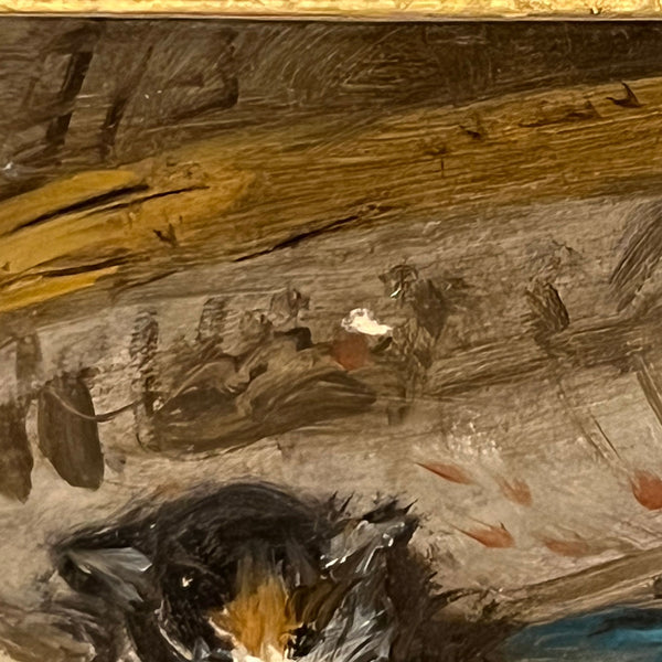 HENRIETTE RONNER-KNIP Oil on Board Painting, Kittens at Play