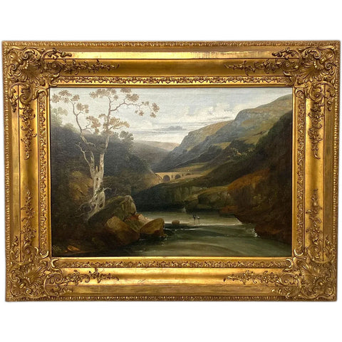 JOSHUA SHAW Oil on Canvas Painting, Early Landscape