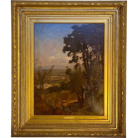 GEORGE INNESS Oil on Canvas Painting, Valley near Perugia