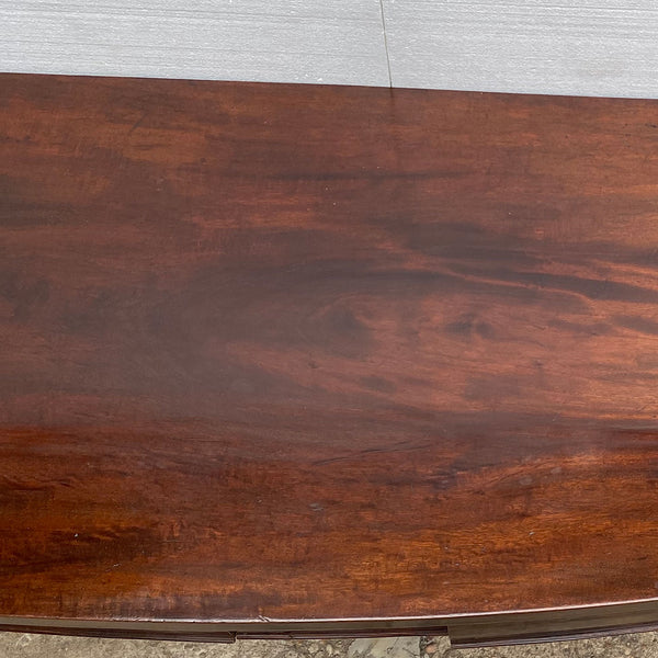 English George III Mahogany Veneer Bowfront Serving Table