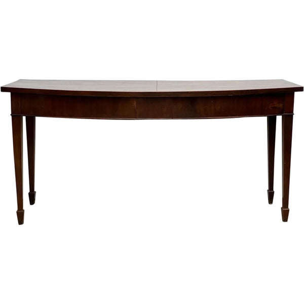 English George III Mahogany Veneer Bowfront Serving Table