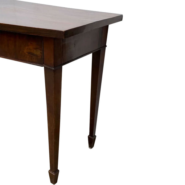 English George III Mahogany Veneer Bowfront Serving Table