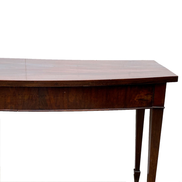 English George III Mahogany Veneer Bowfront Serving Table