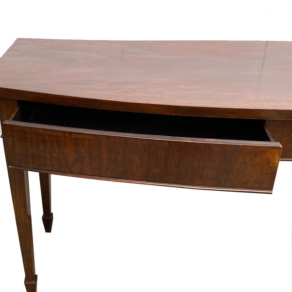 English George III Mahogany Veneer Bowfront Serving Table