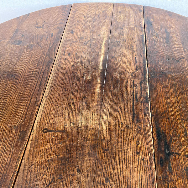 English Jacobean Oak Gateleg Dropleaf Oval Table