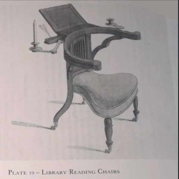 Rare Fine English Morgan & Saunders Mahogany Upholstered Metamorphic Reading Chair