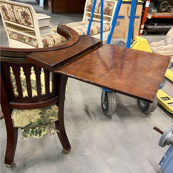 Rare Fine English Morgan & Saunders Mahogany Upholstered Metamorphic Reading Chair