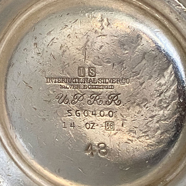 American International Silver Soldered Union Pacific Railroad Individual Tea Pot