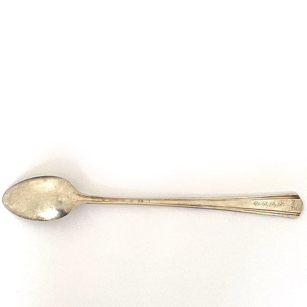 American R. Wallace Silver Soldered N & W Railroad Serving Dish and Spoon