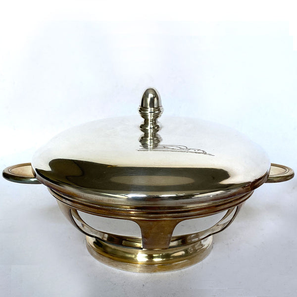 Three American International Silverplate UPRR Railroad Supreme Bowls and Lid (10 pieces)