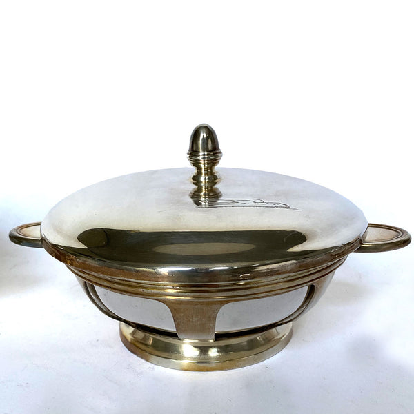 Three American International Silverplate UPRR Railroad Supreme Bowls and Lid (10 pieces)