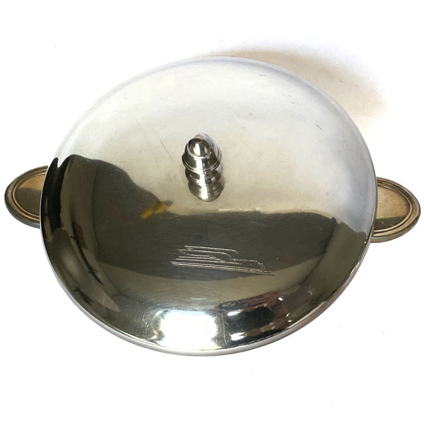 Three American International Silverplate UPRR Railroad Supreme Bowls and Lid (10 pieces)