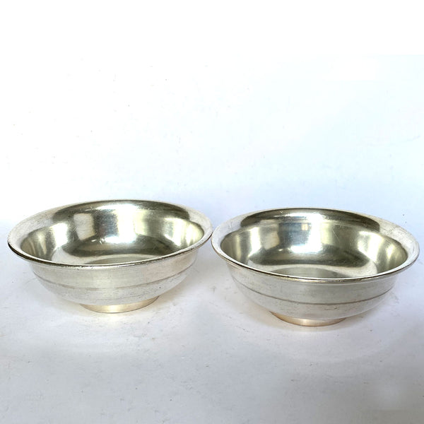 Pair American International Silverplate Union Pacific Railroad Supreme Bowls and (2) Rims