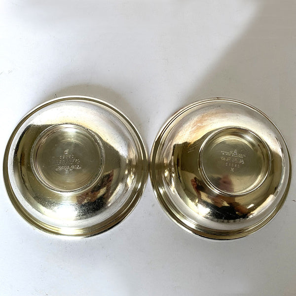 Pair American International Silverplate Union Pacific Railroad Supreme Bowls and (2) Rims