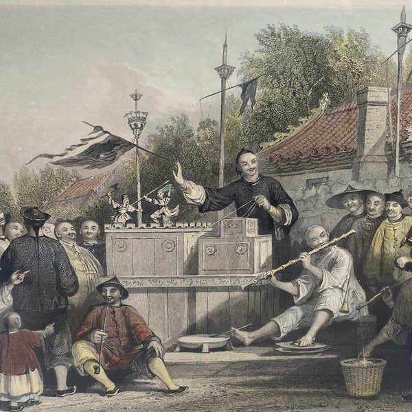 Set Four English THOMAS ALLOM Hand Colored Steel Engravings, China Views