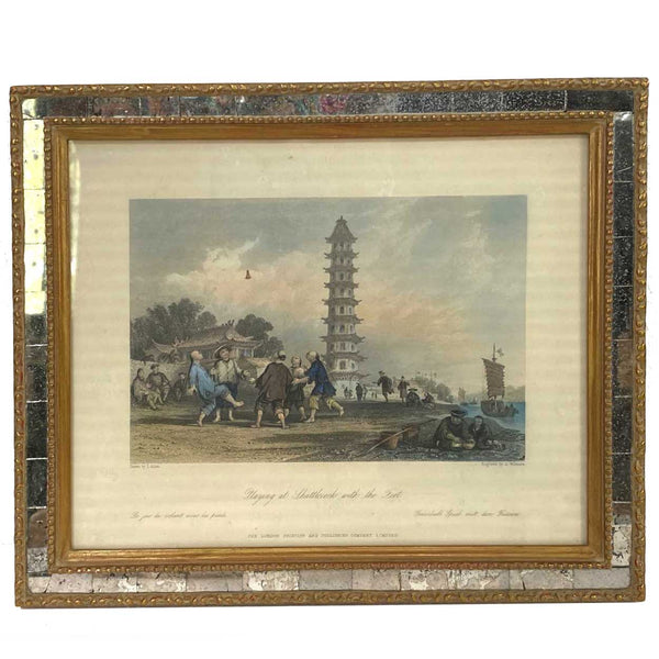 Set Four English THOMAS ALLOM Hand Colored Steel Engravings, China Views