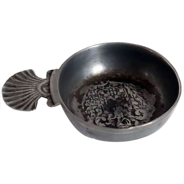 Lot 0480 | Four Vintage French Pewter One-Handle Wine Tasting Bowls (Tastevins)