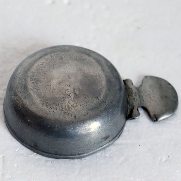 Lot 0480 | Four Vintage French Pewter One-Handle Wine Tasting Bowls (Tastevins)