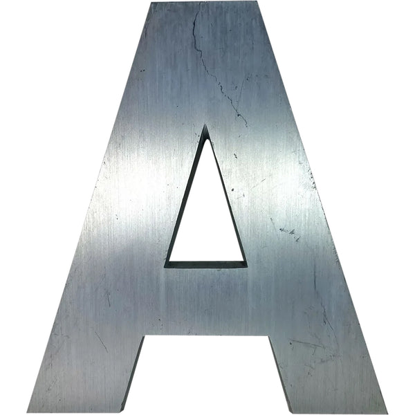Lot 0146 | (12) Vintage American Spanjer Bros. Brushed Aluminum Letter Building Signs