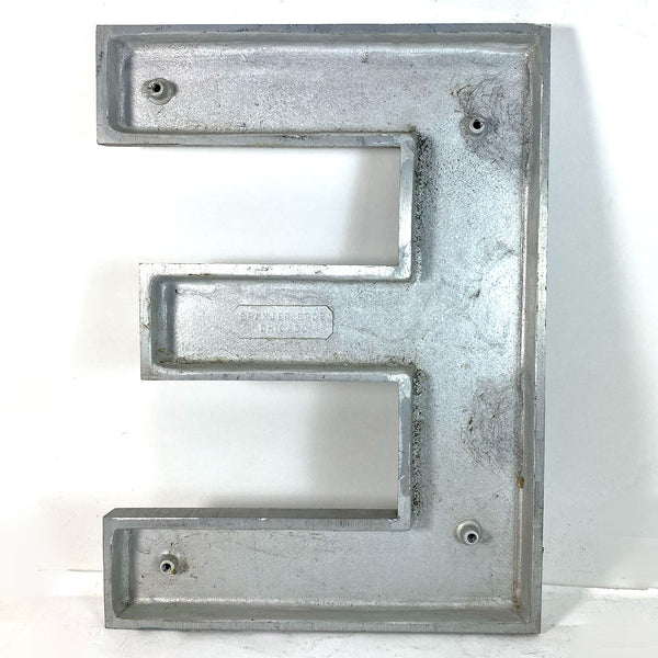 Lot 0146 | (12) Vintage American Spanjer Bros. Brushed Aluminum Letter Building Signs