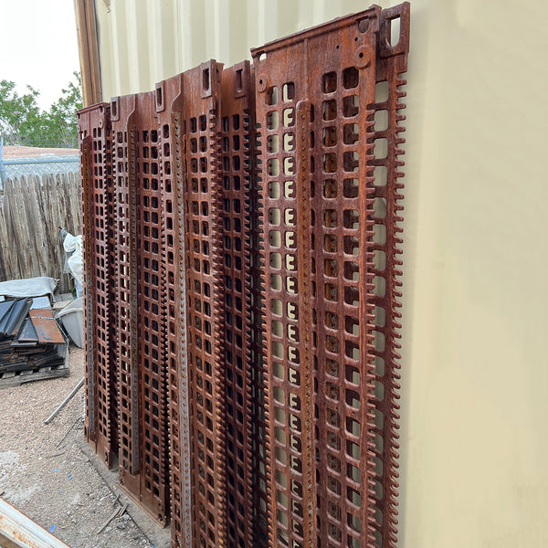 Rare American Snead and Co. Cast Iron Denver Library Bookshelf (3 Uprights, 16 Shelves)