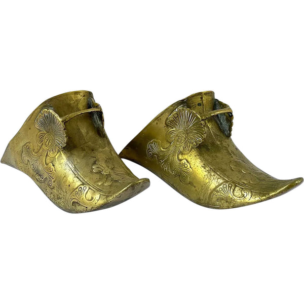Pair of South American Spanish Colonial Brass Horse Saddle Stirrups