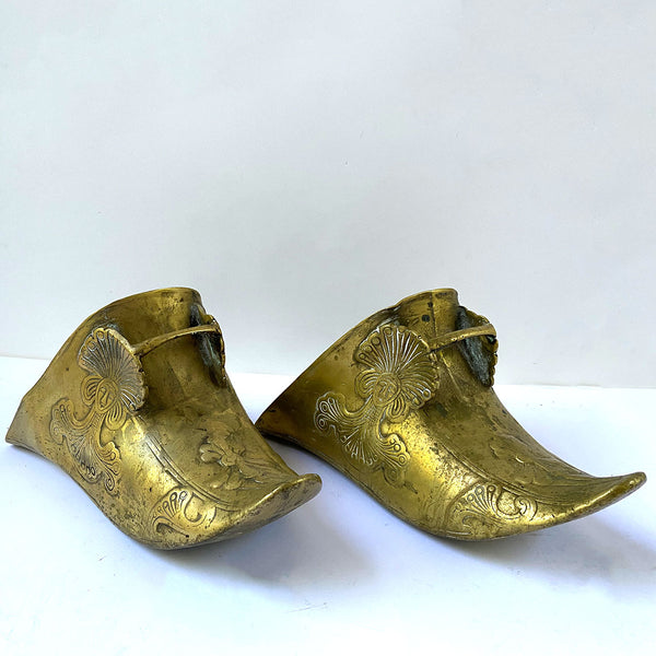 Pair of South American Spanish Colonial Brass Horse Saddle Stirrups