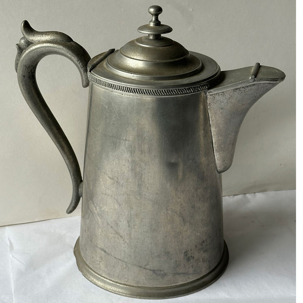 Large American Homan & Company Cinncinati Ohio Pewter Covered Water Pitcher