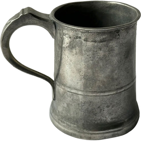 English Victorian Yorkshire Pewter 1/2 Pint Tavern Mug