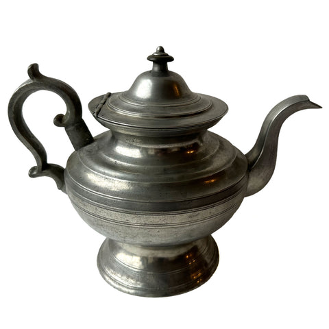 Scarce American Allen Porter Maine Pewter Teapot