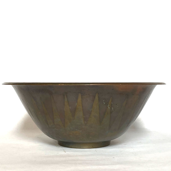 American Roycroft Arts & Crafts Brass and Copper Fruit Bowl