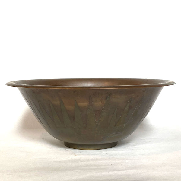 American Roycroft Arts & Crafts Brass and Copper Fruit Bowl