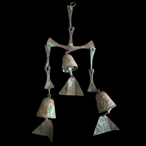 [RESERVED] American PAOLO SOLERI Verdigris Bronze Wind Chime