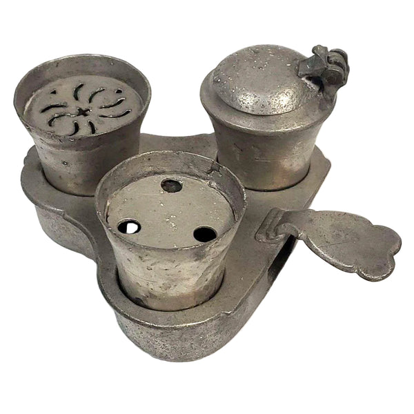 French Pewter Standish Inkwell