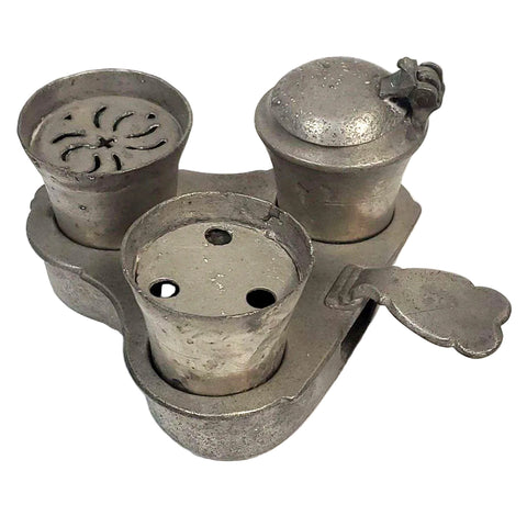 French Pewter Standish Inkwell