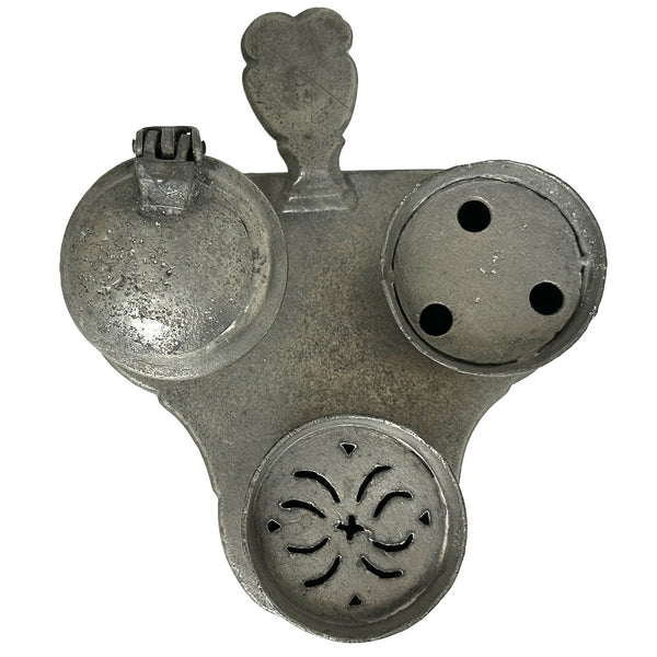 French Pewter Standish Inkwell