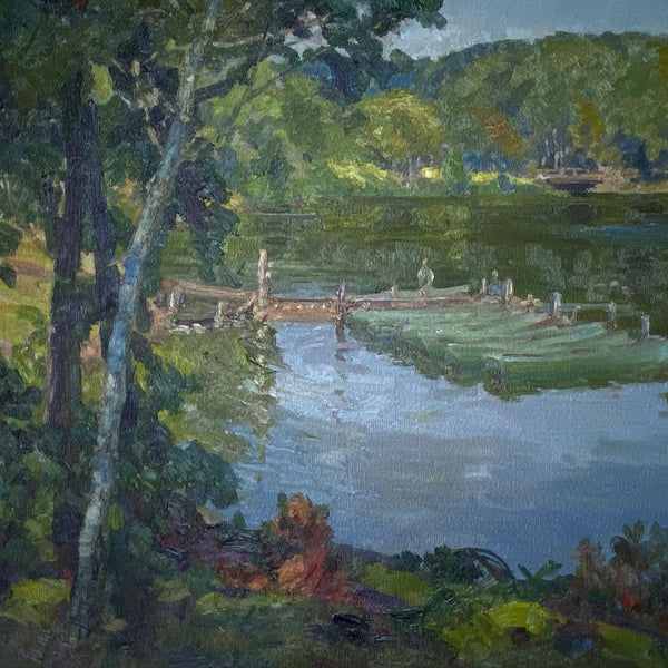 KARL C. BRANDNER Oil on Artist Board Painting, Indiana Summer